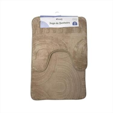 Imagem de Jogo Tapete Piso Banheiro Absorvente Antiderrapante Box 2Pcs - Dcarte