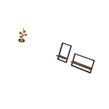 Imagem de Fenteer Dispensador de Papel Toalha com Suporte Vertical Antiderrapante E Prateleiras de Parede de Madeira Flutuantes para Casa Rústica Moderna, Cozinha, Escr