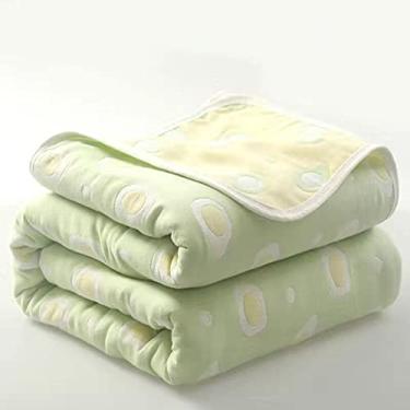 Imagem de Cobertor de toalha de gaze, padrão floral, padrão xadrez, cobertor de toalha grande, tecido de 6 camadas, cobertor quente, 100% algodão, cobertor de gaze para soneca, 90 x 100, cobertor de viagem