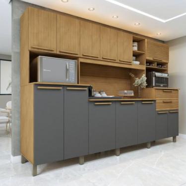 Imagem de Armário de Cozinha 13 Portas 2 Gavetas Capitólio - Valdemóveis