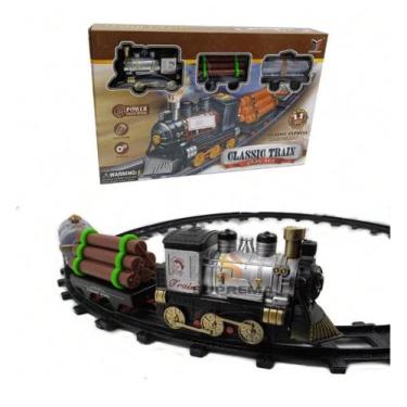 Imagem de Trem Elétrico A Pilha Classic Train Trilhos 11 Peças brinquedo clássic