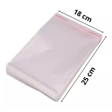 Imagem de Saco plástico adesivado  BOPP tamanho 18x25+3 500 unidades - Onix