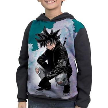 Imagem de Casaco Moletom Infantil Dragon Ball Goku Fanart - smoke, Preto, 6