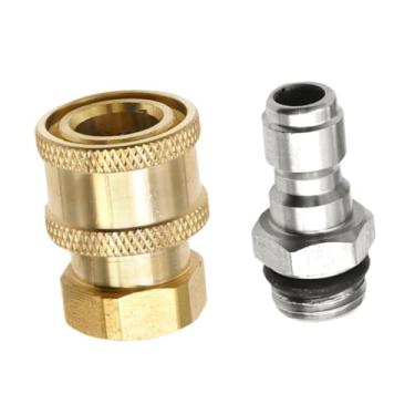 Imagem de MotiveTech Bico para lavadora de alta pressão, adaptador de rosca, conexão para mangueira de lavagem de carro, peças de reparo, acoplador de conexão rápida de, Tópico Feminino Masculino