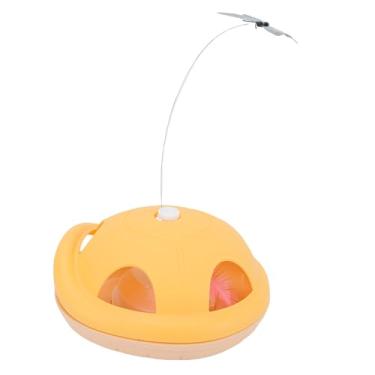 Imagem de YOUTHINK Brinquedo Elétrico para Provocação de Gatos Teaser Elétrico para Gatos Com Penas Esvoaçantes e Bolas Rolantes, Brinquedo de Varinha Interativa de Material PP Seguro para Internos, 16,5 X 18