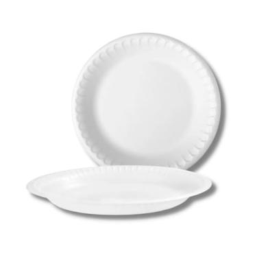 Imagem de PRATO DESCARTAVEL DE ISOPOR C/ 200 UN. - VARIOS TAMANHOS(23 CM)