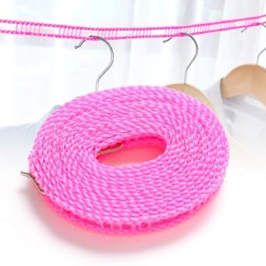 Imagem de Varal de nylon multicolorido, corda de lavanderia durável e forte, perfeita para uso interno e externo, 16,4 pés