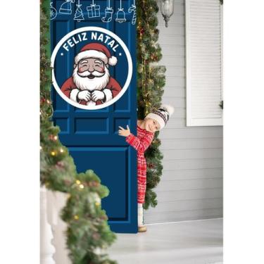 Imagem de Capa de Porta Decorativa Natalina  Estampa em Alta Definição 87x213cm 