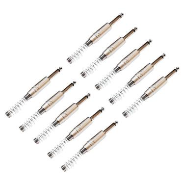 Imagem de Kit 10 Plug P10 Macho Mono Com Mola Roxtone