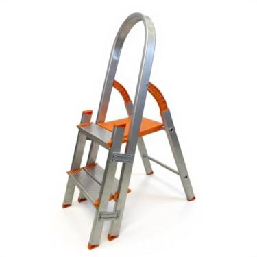 Imagem de Escada 2 Degraus Dupla Reforçada Ágata 150 kg Antiderrapante