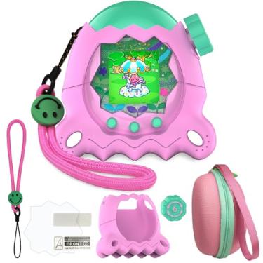 Imagem de JCHPINE Protective Cases for Tamagotchi Paradise Electronic Pet, Hard Case and Silicone Cover for Tamagotchi Paradise Pet with Screen Protector and Lanyard (Pink)