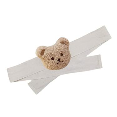 Imagem de AYNEFY Tiebacks de Cortina, Retentores de Corda de Urso Bordado de Pelúcia, Decoração Fofa de Quarto de Criança, Ideal para Tratamentos de Janela de Berçário (Urso Cor de Chá com Leite)