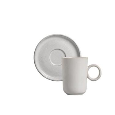 Imagem de Conjunto com 12 Xícaras de Café com Pires Basic Snow 90ml - Porto Bras