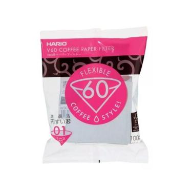 Imagem de Filtro Papel Branco P/coar Hario Café V60-02-barista-100un