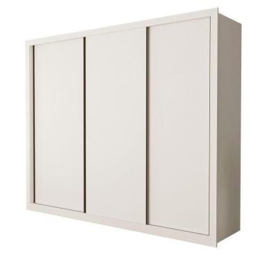 Imagem de Guarda Roupa 3 Portas De Correr 6 Gavetas Nápoli Minastex Branco