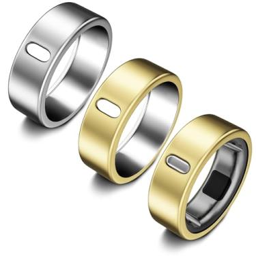 Imagem de ZOOROO Pacote com 3 capas compatíveis com Oura Ring Gen 4/Oura Ring Gen 3 Horizon/Heritage, Surport Charging com capa, protetor de TPU antiarranhões para homens e mulheres (tamanho 11, ouro x 2 +