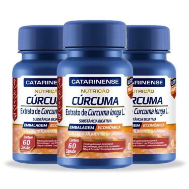 Imagem de Kit 3 Cúrcuma 130mg Catarinense 60 Cápsulas