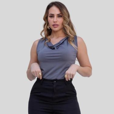 Imagem de Blusa Regata Feminina Social Dia A Dia Tendência Verão - Blusa Feminin