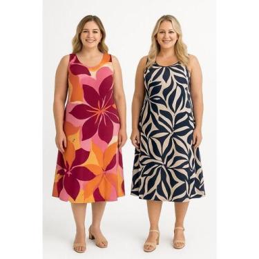 Imagem de Vestido Malha Fria Liganete para Senhoras uso casual dia a dia - AD M,