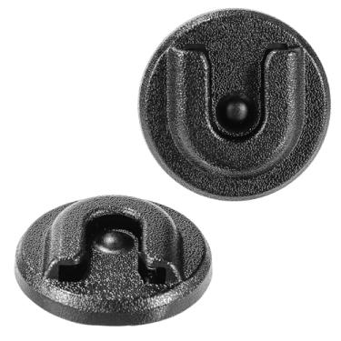 Imagem de 2 peças de suporte de microfone de rádio Cb, gancho de microfone, botão redondo, suporte de microfone com adesivo traseiro, acessórios de rádio amador para Alinco Anytone Bao-Feng