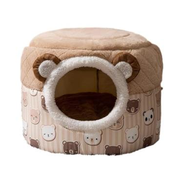 Imagem de Generic Cama para gato, casa, tenda fechada, cabana, para dormir, com almofada removível para viagens ao ar livre, formato versátil de yurt mongol, Size M