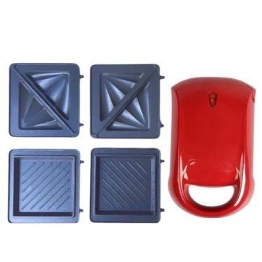 Imagem de Sanduicheira Tostadeira com vários formatos Intercambiáveis Aquecimento Frente e Verso(vermelho)