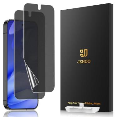 Imagem de JEHOO [Pacote com 2] Protetor de tela de TPU fosco antirreflexo para Google Pixel 9A (não é vidro), compatível com sensor de impressão digital, filme flexível totalmente adesivo, fácil instalação