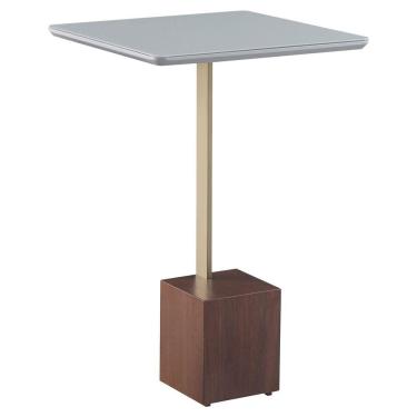 Imagem de Mesa Lateral Goagil 40x40 Tampo Off White Metal Dourado