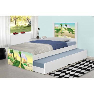 Imagem de Bicama Juvenil Adesivada Dinossauros Irmãos