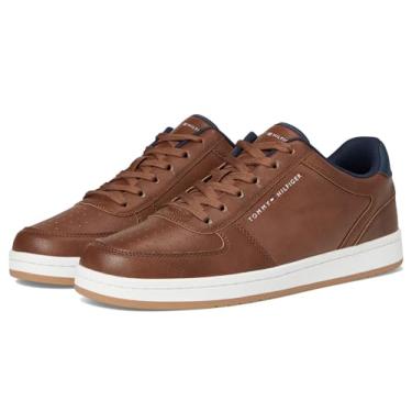Imagem de Tommy Hilfiger Tênis masculino Lattan, conhaque/azul marinho, 39