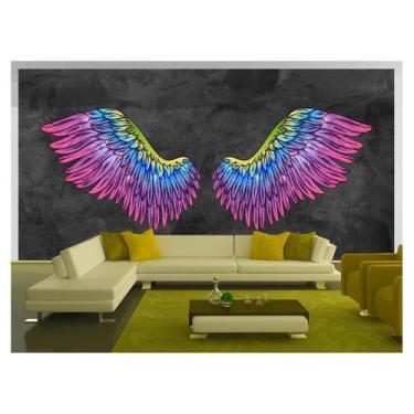 Imagem de Papel De Parede 3D Arte Asas Selfie Insta Cores 3,5M Tra404 - Você Dec