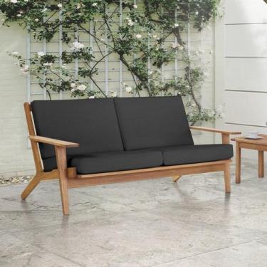 Imagem de Sofá 2 Lugares Lótus Stain Jatóbá Acquablock Preto - Casa e Jardim Móv