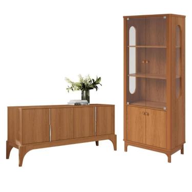 Imagem de Conjunto Cristaleira + Buffet Teera Jequitiba