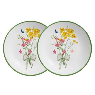 Imagem de Jogo 2 Pratos Sobremesa Coup Jardim Campestre 21cm Cerâmica Alleanza