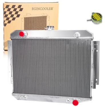 Imagem de EGINCOOLER Radiador radiador de alumínio com núcleo de 3 fileiras para Dodge B100 B200 B300 D100 D150 D200 W100 W200 W300 Caminhonete Ramcharger 5.2L 5.9L 1972 1973 1974 975 1 976 1977 1978