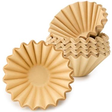Imagem de Segarty Pacote com 150 filtros de café cru, descartáveis, 18,3 cm, cesta marrom natural, acessórios de barra, acessórios de barra para cafeteira, cafeteira e gotejador para cafeteria doméstica