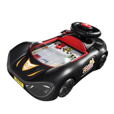 Imagem de oshhni Volante de brinquedo para carro de aventura com música, jogo educativo de simulação de direção para crianças, Vermelho Preto