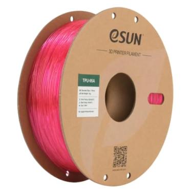Imagem de Filamento Para Impressora 3d TPU 95A Flexível Esun 1kg 1.75mm Cor Rosa Translúcido