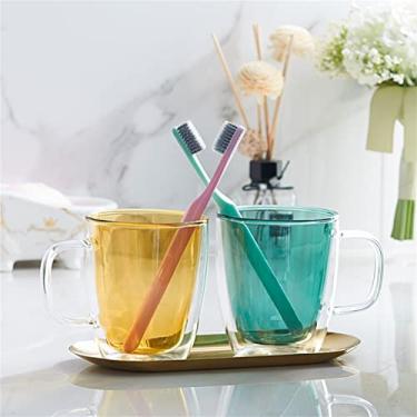 Imagem de YYBOES Copo para enxaguante bucal conjunto de copos de escova de dentes para casal, conjunto de copos de dentes, copo de escova de dentes