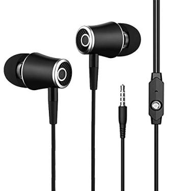 Imagem de VANTIYAUS Fones de ouvido intra-auriculares, fones de ouvido para Kindle Fire, Galaxy S8+, Note 8, Fire HD 8 HD 10, Voyage, Oasis eReaders, microfone, telefone – Ajuste ergonômico confortável (preto)