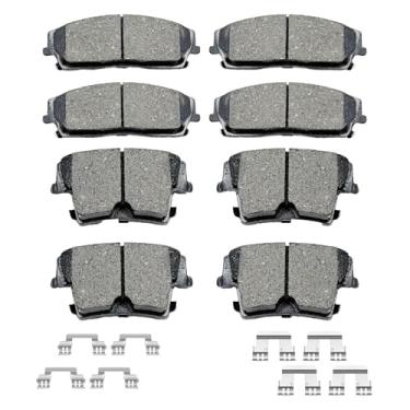Imagem de D1056 D1057 Pastilhas de freio dianteiras traseiras de cerâmica com clipes para CHRYSLER 300 2005-2020, para Dodge Challenger 2009-2018, para DODGE CHARGER 2006-2017, para DODGE MAGNUM 2005-2008 (8
