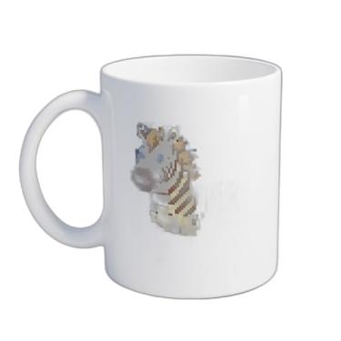 Imagem de Caneca Xícara de Café Porcelana 300ml Com Desenho Zebras Pixel Art