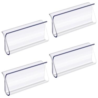 Imagem de 4 peças de puxadores de persiana para persiana de rolo transparente Clipes de persiana de janela para janelas para janelas casa, trailer, escritório, hotel (transparente)