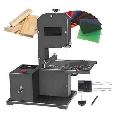 Imagem de KKSOUFX Serra De Fita De Bancada Profissional,Serra De Fita De Bancada Para Projetos De Bricolagem,Cortes De Madeira E AcríLico De Até 70 Mm De Profundidade,Garganta De 90 Mm,Corte Angular De 0 A 45°