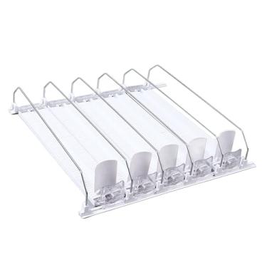 Imagem de Alomejor Dispensador de Bebidas para Geladeira, Organizador de Lata de Refrigerante Auto-empurrável Ajustável de 38 Cm Com Deslizamento Automático do Empurrador, Material ABS para Latas de (5
