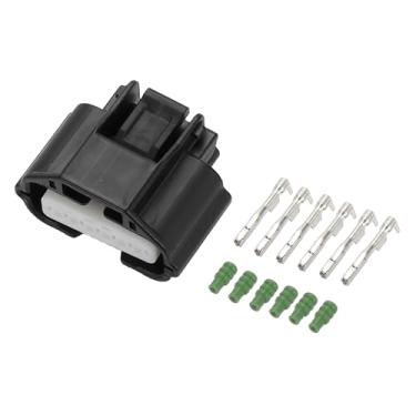 Imagem de Partuto Conector de sensor de assistência de estacionamento de 6 pinos No.918433N010 - Conector terminal de fio fêmea de carro - para Hyundai EQUUS Ultimate plástico preto - 1 conjunto