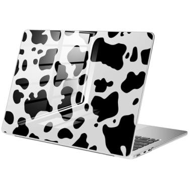 Imagem de BlHMCASE Compatível com MacBook Air de 15 polegadas 2025 2024 2023 versão M3 A3114 M2 A2941, capa rígida protetora com estampa de vaca fofa para Mac Air 15