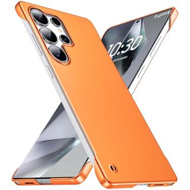 Imagem de GRECAZO Capa ultrafina fosca projetada para Samsung Galaxy S25 ultra sem moldura 17.5 cm fina minimalista leve fosca capa protetora sem bordas - laranja