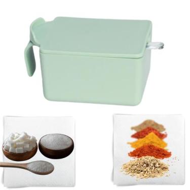 Imagem de Açucareiro Grande Azul Para Cozinha Canto do Café 250ml com Colher - M