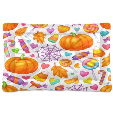 Imagem de CEBUGI Cama para cachorro de 61 x 45 cm, lavável, respirável, tapete para animais de estimação com fundo antiderrapante, almofada de abóboras para cães pequenos e médios